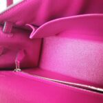 Hermes Kelly ll Sellier 25cm Rose Pourpre Epsom Leather with Palladium Plated Hardware #RCEY-1 - Image 25