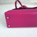 Hermes Kelly ll Sellier 25cm Rose Pourpre Epsom Leather with Palladium Plated Hardware #RCEY-1 - Image 9