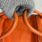 Hermes Lindy 34 Orange Clemence Leather with Palladium-plated Hardware #RUST-1 - Image 19