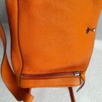 Hermes Lindy 34 Orange Clemence Leather with Palladium-plated Hardware #RUST-1 - Image 10