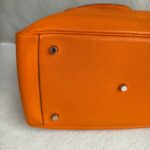 Hermes Lindy 34 Orange Clemence Leather with Palladium-plated Hardware #RUST-1 - Image 13