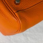 Hermes Lindy 34 Orange Clemence Leather with Palladium-plated Hardware #RUST-1 - Image 17