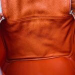 Hermes Lindy 34 Orange Clemence Leather with Palladium-plated Hardware #RUST-1 - Image 37