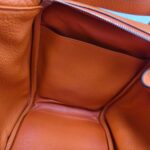 Hermes Lindy 34 Orange Clemence Leather with Palladium-plated Hardware #RUST-1 - Image 34