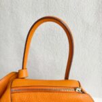 Hermes Lindy 34 Orange Clemence Leather with Palladium-plated Hardware #RUST-1 - Image 24