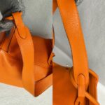 Hermes Lindy 34 Orange Clemence Leather with Palladium-plated Hardware #RUST-1 - Image 28