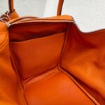 Hermes Lindy 34 Orange Clemence Leather with Palladium-plated Hardware #RUST-1 - Image 35