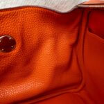 Hermes Lindy 34 Orange Clemence Leather with Palladium-plated Hardware #RUST-1 - Image 39