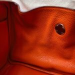 Hermes Lindy 34 Orange Clemence Leather with Palladium-plated Hardware #RUST-1 - Image 38