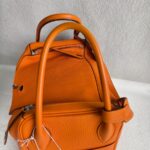 Hermes Lindy 34 Orange Clemence Leather with Palladium-plated Hardware #RUST-1 - Image 23