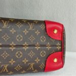 LV Retiro Brown Monogram Coated Canvas with Red Leather and Gold Hardware #RCLU-1 - Image 12