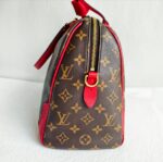 LV Retiro Brown Monogram Coated Canvas with Red Leather and Gold Hardware #RCLU-1 - Image 8
