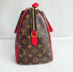 LV Retiro Brown Monogram Coated Canvas with Red Leather and Gold Hardware #RCLU-1 - Image 7