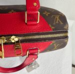 LV Retiro Brown Monogram Coated Canvas with Red Leather and Gold Hardware #RCLU-1 - Image 10