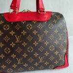 LV Retiro Brown Monogram Coated Canvas with Red Leather and Gold Hardware #RCLU-1 - Image 6