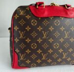 LV Retiro Brown Monogram Coated Canvas with Red Leather and Gold Hardware #RCLU-1 - Image 3