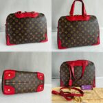 LV Retiro Brown Monogram Coated Canvas with Red Leather and Gold Hardware #RCLU-1 - Image 2