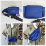 Prada 2VL001 Waist/Bumbag Blue Nylon with Silver Hardware #RCEC-3 - Image 2