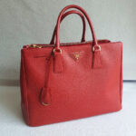 Prada Lux Large Red Saffiano Leather with Gold Hardware #RCEE-4