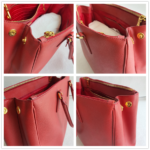 Prada Lux Large Red Saffiano Leather with Gold Hardware #RCEE-4 - Image 21