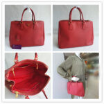 Prada Lux Large Red Saffiano Leather with Gold Hardware #RCEE-4 - Image 2