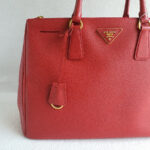 Prada Lux Large Red Saffiano Leather with Gold Hardware #RCEE-4 - Image 3