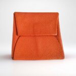 Hermes Coin /Bastia Change Purse Orange Clemence Leather #RCLR-7