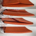 Hermes Coin /Bastia Change Purse Orange Clemence Leather #RCLR-7 - Image 3