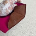 Hermes Coin /Card Purse Brown Mysore Leather #RUUS-27 - Image 9