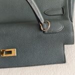 Hermes Kelly 32 Grey Clemence Leather with Palladium Plated Hardware #RCEC-1 - Image 22
