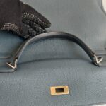 Hermes Kelly 32 Grey Clemence Leather with Palladium Plated Hardware #RCEC-1 - Image 19