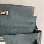 Hermes Kelly 32 Grey Clemence Leather with Palladium Plated Hardware #RCEC-1 - Image 24