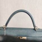 Hermes Kelly 32 Grey Clemence Leather with Palladium Plated Hardware #RCEC-1 - Image 20