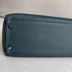 Hermes Kelly 32 Grey Clemence Leather with Palladium Plated Hardware #RCEC-1 - Image 12