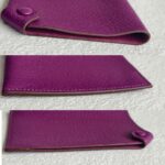 Hermes Passport Holder Tarmac Purple Mysore Leather #RUUS-26 - Image 3