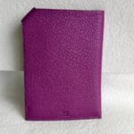 Hermes Passport Holder Tarmac Purple Mysore Leather #RUUS-26 - Image 2