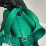Hermes Picotin Lock 18 Vert Vertigo Clemence Leather with Gold Harware #RCLC-1 - Image 13