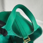 Hermes Picotin Lock 18 Vert Vertigo Clemence Leather with Gold Harware #RCLC-1 - Image 17