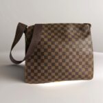 LV Bastille Messenger Bag Damier Ebene Coated Canvas with Leather And Gold Hardware #RUTO-1