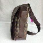 LV Bastille Messenger Bag Damier Ebene Coated Canvas with Leather And Gold Hardware #RUTO-1 - Image 8