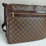 LV Bastille Messenger Bag Damier Ebene Coated Canvas with Leather And Gold Hardware #RUTO-1 - Image 5