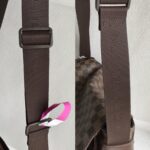 LV Bastille Messenger Bag Damier Ebene Coated Canvas with Leather And Gold Hardware #RUTO-1 - Image 18