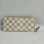 LV Clemence Wallet Damier Azur Coated Canvas with Gold Hardware #RUTU-1
