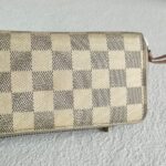 LV Clemence Wallet Damier Azur Coated Canvas with Gold Hardware #RUTU-1 - Image 4