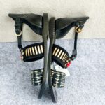 LV Sandal Size 38 Black/White Leather Shoes #RCKL-4 - Image 5