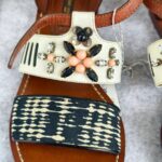 LV Sandal Size 38 Brown/White/Blue Leather Shoes #RCKL-3 - Image 4