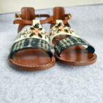 LV Sandal Size 38 Brown/White/Blue Leather Shoes #RCKL-3 - Image 3
