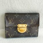 LV Short Wallet Brown Monogram Coated Canvas with Leather and Gold Hardware #RCLR-12