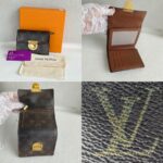 LV Short Wallet Brown Monogram Coated Canvas with Leather and Gold Hardware #RCLR-12 - Image 2