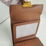 LV Short Wallet Brown Monogram Coated Canvas with Leather and Gold Hardware #RCLR-12 - Image 8